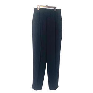 Harve Benard black high waist pleated pants size 8